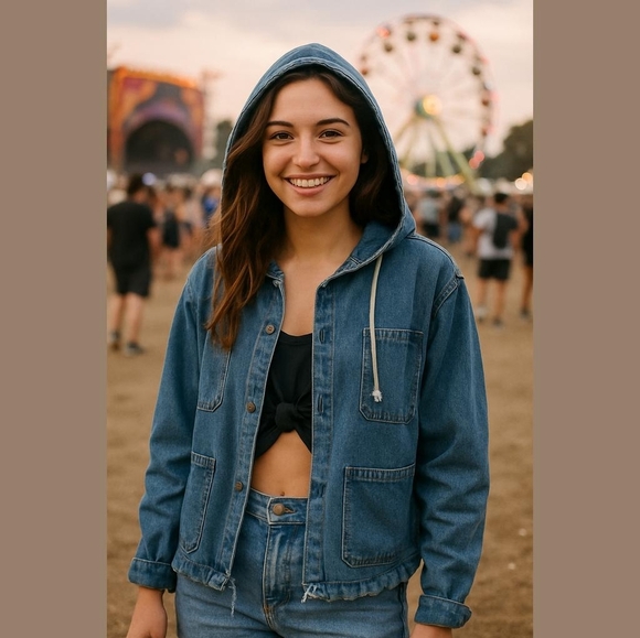 Forever 21 Blue Jean Jacket - Picture 1 of 9